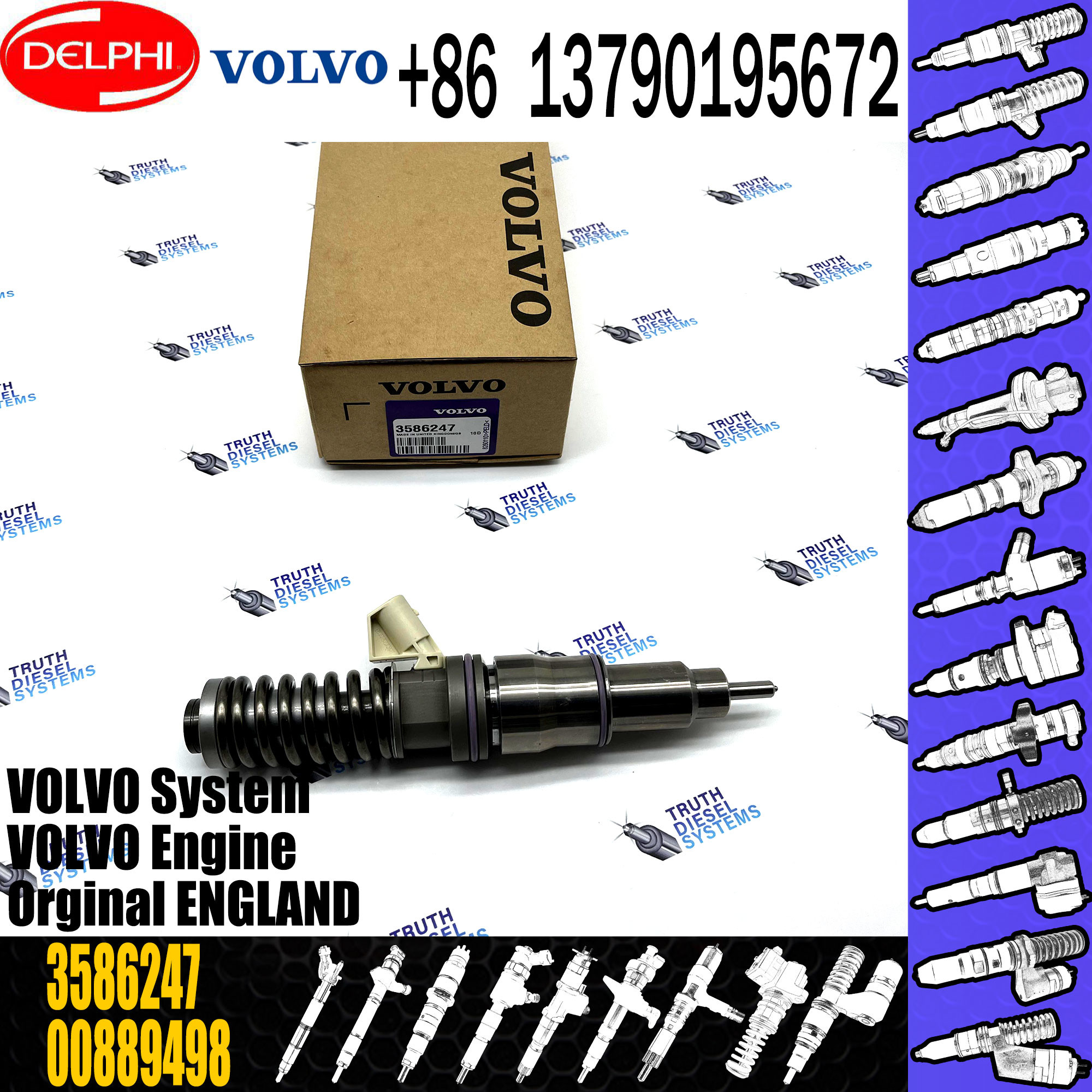 injector 20500620 85000318 85000317 889498 03840043 3587147 889481 3829087 33800-84400 33800-84410 3586247 3807717