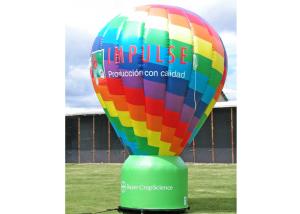 China Colorful Custom Advertising Balloons Rainbow Pattern Ground Ball Type factory
