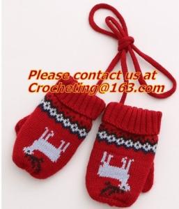 China 100% acrylic knitted baby lovely jacquard glove, New Product Acrylic Cotton Jacquard Knitt factory