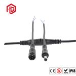 1.5KV 5521 DC Plug 2 Pin Waterproof Plug 18AWG 5.5mm X 2.1mm Male To Male Power