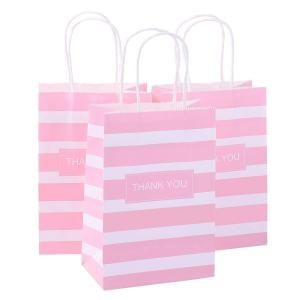 China Custom Color Accepted Promotion Kraft Paper Thank You Bag for Wedding Party Store factory