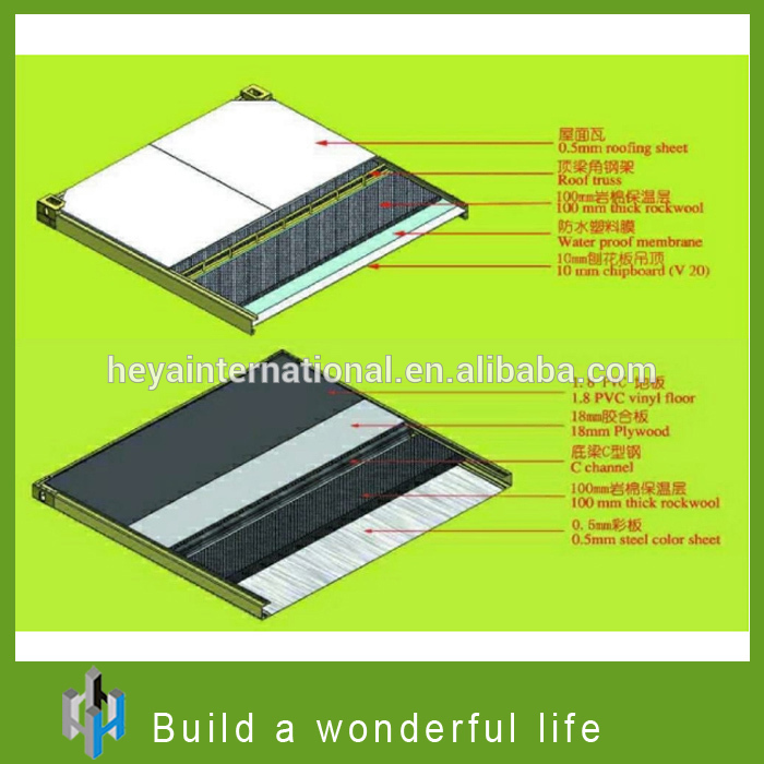 2017 high quality and colorful hot selling container house to carport