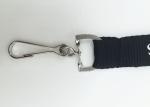 Fashionable Nylon Silk Screen Lanyards With Snap Hook / Card Clip