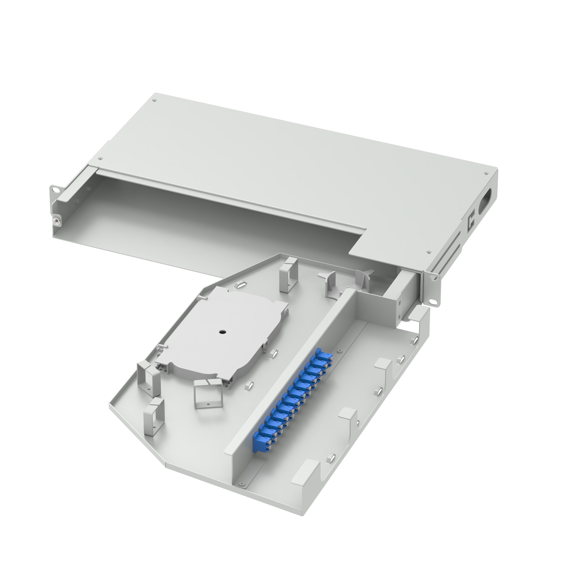 ODN Network 12 Cores Optical Distribution Frame LC UPC Type 19 Inch Swing Patch Panel