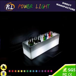 China Plastic Rechargeable Bar Furniture Square LED Ice Bucket factory