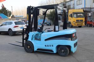 China Solid Rubber Tire Electric Battery Forklifts with 5000 lb Load Capacity and Onboard Charger factory
