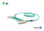 24F OM3 Fiber Optic Patch Cables LC UPC- LC UPC 50 / 125 Aqua LSZH Fiber Jumper