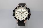 Elegant Silicone Strap Watches Black For Men Multifunction Slim Watch