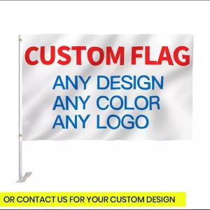 China Yaoyang Custom Car Window Flags Digital Printing Custom Country Flag factory