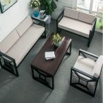 Durable Fabric Office Furniture Sofa With Stainless Steel Legs For Rest Area