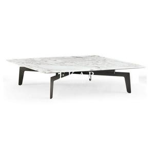 China Living Room Furniture Modern Metal Leg Marble Coffee Table ZZ-ZC1720A factory