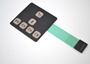 China Embossed Tactile Metal Dome Membrane Switch Keyboard With Male Connector Cable factory