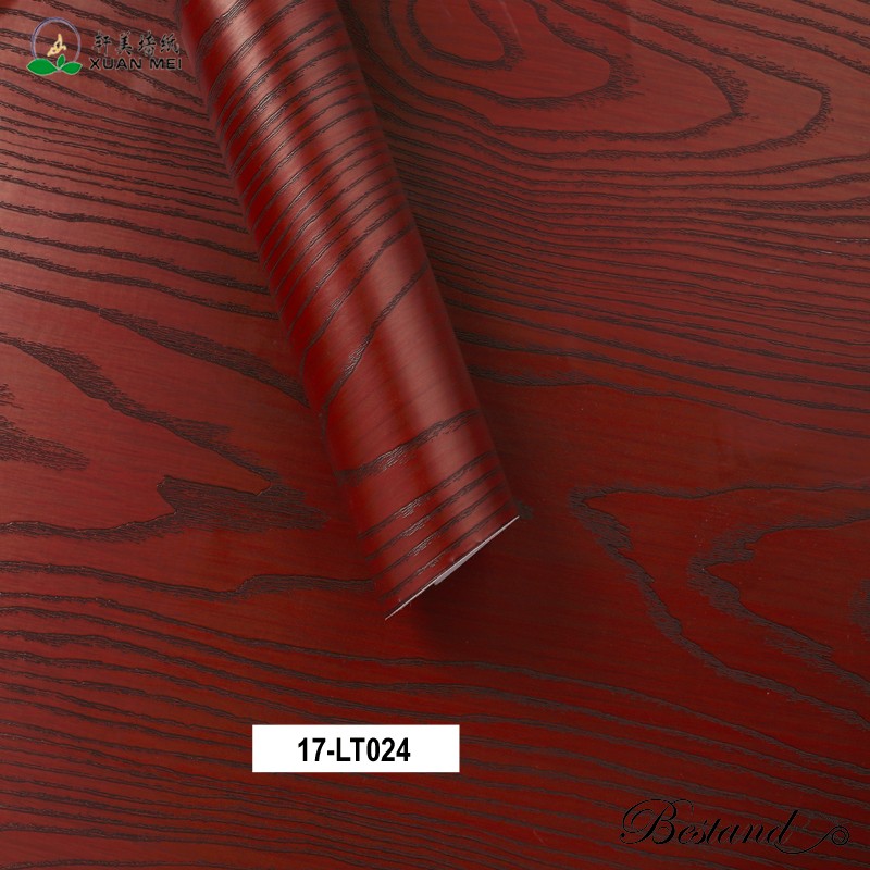 Self Adhesive Wood Grain Vinyl Decorative Film for Furniture Makeover and Enhancement