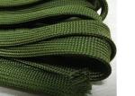 Green Nomex Electrical Braided Sleeving Wear Resistant For Cable Management