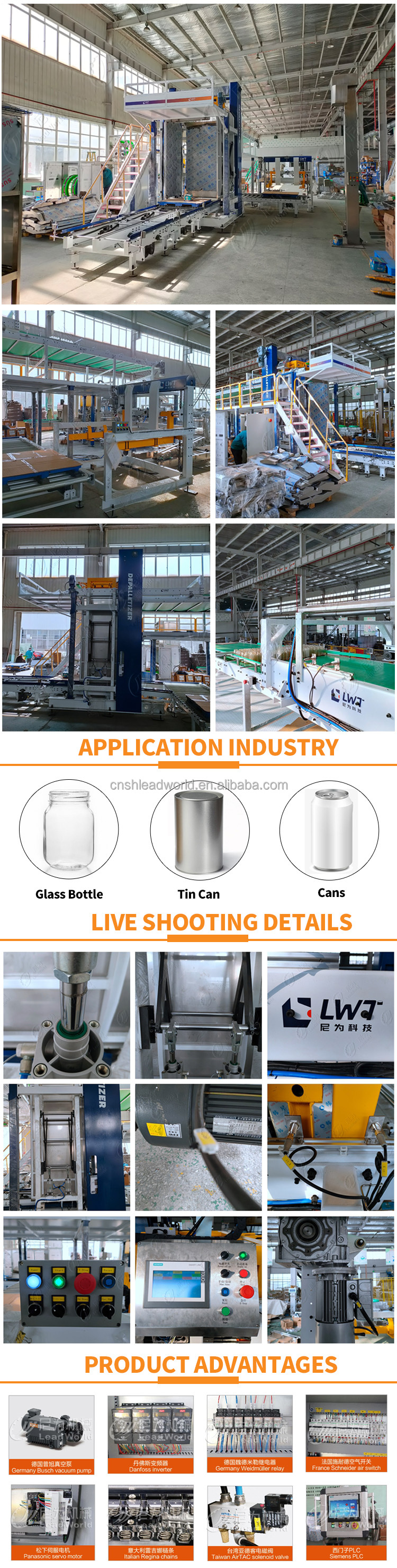 New Fashion Automatic High Speed Palletizer / Depalletizer Machine