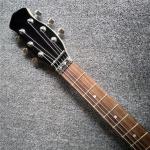 7 strings Blue electric guitar in black