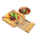 Large Premium Bamboo Cheeseboard For Charcuterie Wine Meat