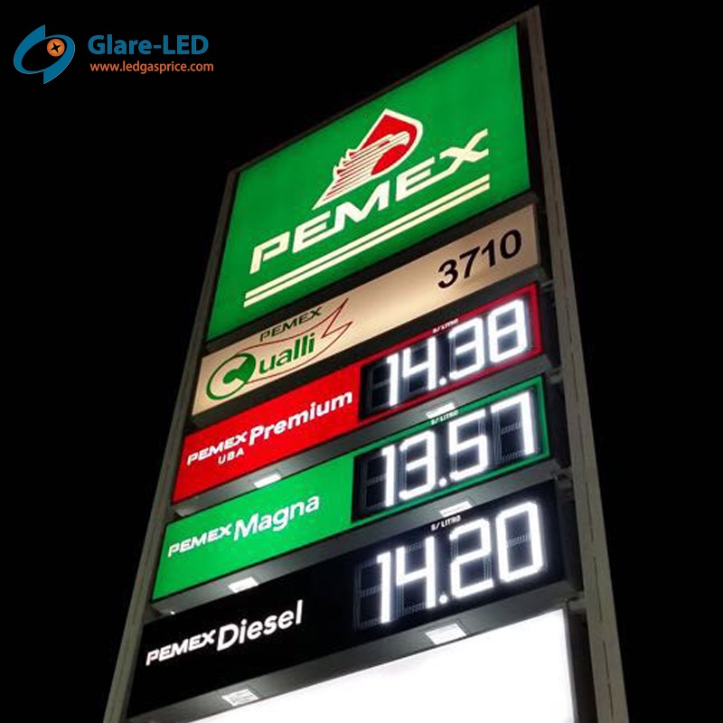 China LED Gas Price Sign with 110/230V AC Power 100° Viewing Angle and 5000-8000cd/m² Brightness for Gas Station LED Display on sale