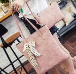 2016 new fall fashion Korean female solid color scarf shopping shoulder bag
