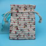 Embroidery 10*15cm Canvas Christmas Gift Bags Pantone Color