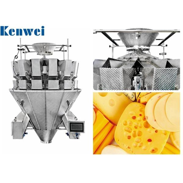 China 12 Head Multihead Food Weigher For Cheese Jelly Candy factory