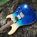 2021 New Style Flamed Maple Top Customized Electric Guitar in Blue Color