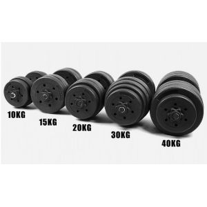 Adjustable cement dumbbell,plastic coated cement dumbbell plate