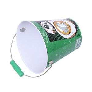 China 12L Metal Tin Cans Wine Bucket 4 Color Galvanized Ice Bucket With Handle factory
