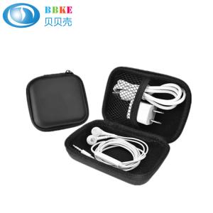 China Black Hard EVA Case For Earbud And USB Cables / EVA Earphone Case factory