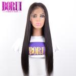Brazilian Human Hair Lace Front Wigs Raw Virgin Silk Straight Natural Black