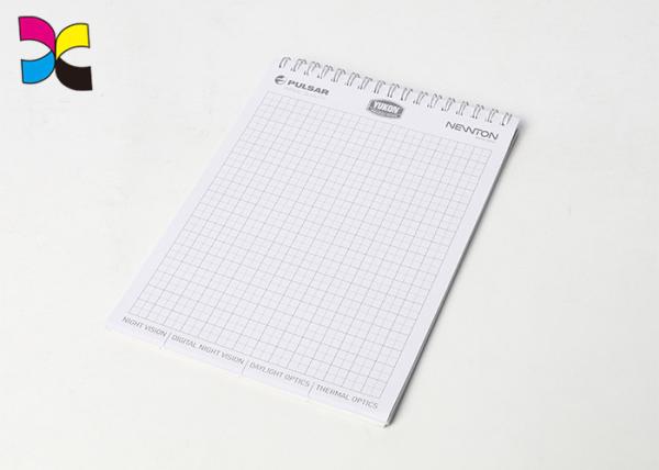 China A5 100 Sheets Black Cover Spiral Binding Notebook CMYK / Pantone Printing factory