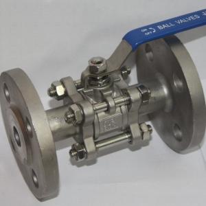 China 3PC SS304/CF8M Stainless Steel Ball Valve Industrial Flange End AMSE 300LB/flanged RF Floating ball type PN16 PN40 factory