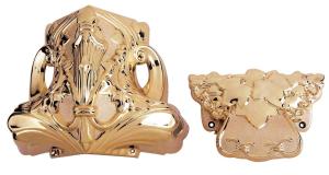 China Copper Color Coffin Decoration , Coffins And Caskets Accessories Supplied In Set factory