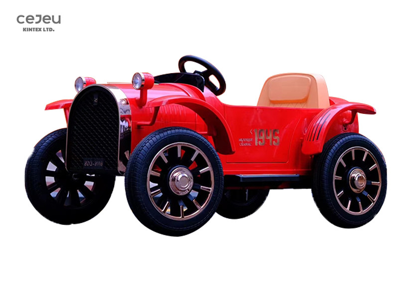 24KG Kids Ride On Toy Car Red Double Seater Vintage Ride On Car