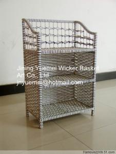China rattan furniture shoe cabinet box bookshelf drawer storage holder rack layer rattan basket factory