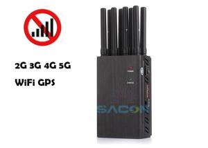 China WiFi 2.4G 5.8G GPS 2G 3G 4G 8 Bands Portable Mobile Signal Jammer factory