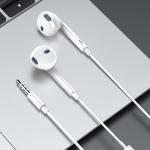 ABS TPE Dynamic Super Bass White 1.2m E02 Wired Earphone