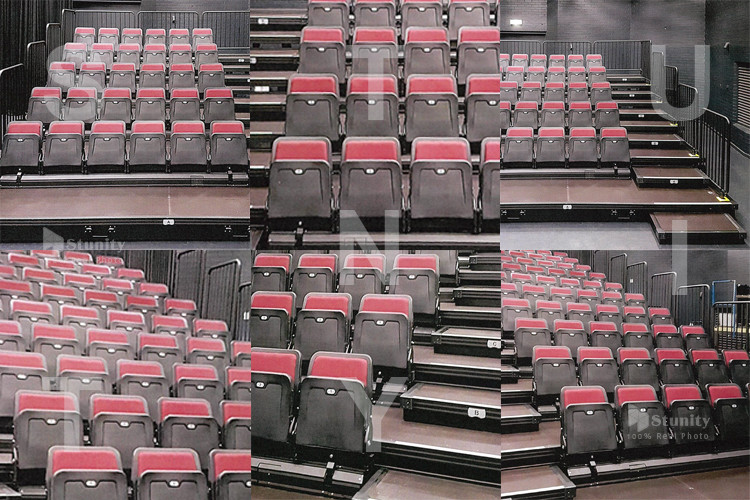 SGS Approved Unbeatable Durability Retractable Seating For Schools