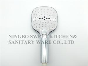 China hot sale ABS material chrome plating switch-on shower head hand shower rain shower sanitary ware accessories factory