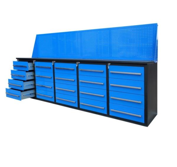 Adjustable Workstation Heavy Duty Garage Storage for Workshop Steel 20 Drawer