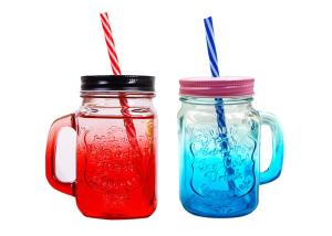China 480ml Juice Empty Glass Containers Screw Metal Lid Eco - Friendly factory