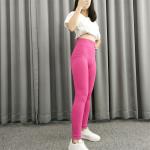 92% Polyester 8% Spandex Running Yoga Pants One Size Waist High Elasticity