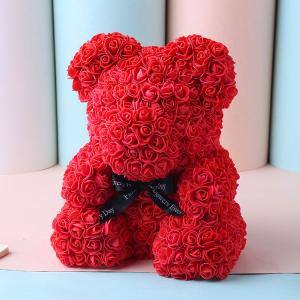 China Large Rose Bear Foam / PE Handmade Artificial Flowers for Valentine Day Gift 70cm factory