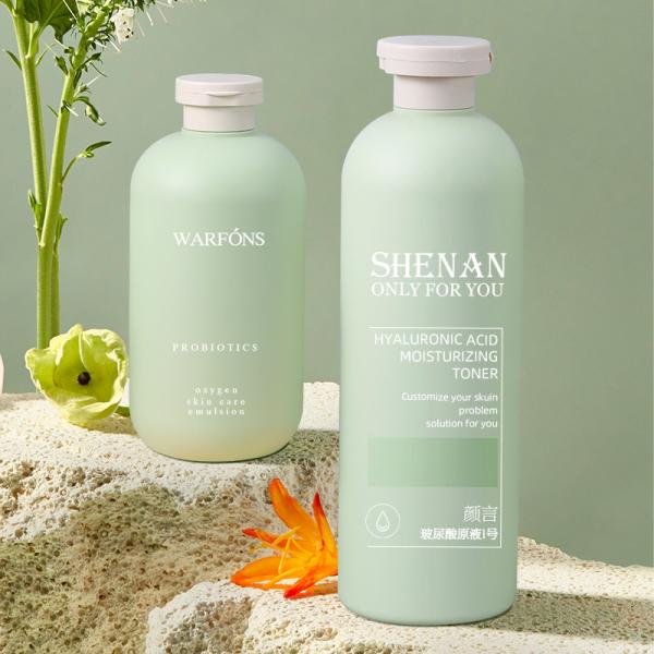 Blue Cosmetic Liquid Serum Lotion Package Soft Touch Empty Shampoo Conditioner