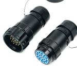19-Core Male Female Aviation Plug Gold-Plated Copper 20A 19 Pin Socapex