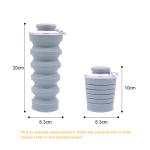 Portable Collapsible Silicone Water Bottle 500ml For Travel