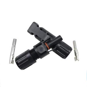 China IP67 Black Solar PV Connectors with 14-10 AWG Wire Gauge and DC 600V Voltage Rating for Solar Panel/Inverter Applications on sale