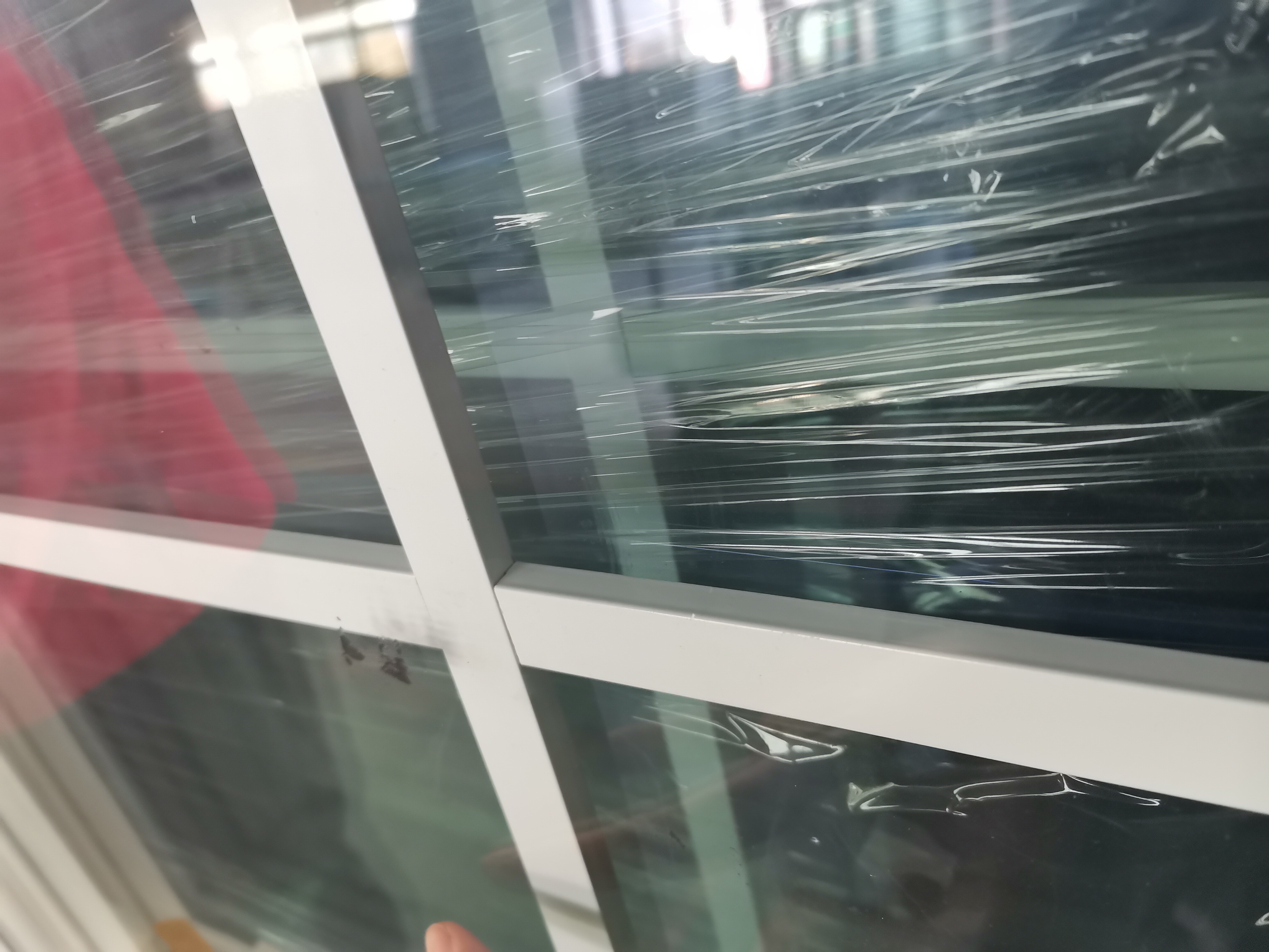 Black Anthracite UPVC Single Hung Window With Double Glass