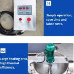 700-1200mm Diameter Stainless Steel Steam Jacketed Cooking Kettle for Food