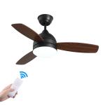 42 Inch 3 Leaf Solid Wood Blade Ceiling Fan Decorative Modern Luxury Supports